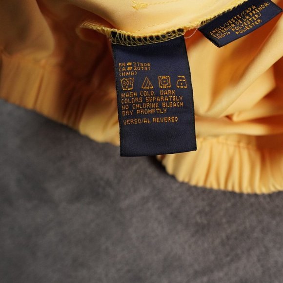 VTG Tommy Hilfiger Golf Jacket Mens M Yellow Langley Airforce Base Eaglewood GC - Picture 11 of 13